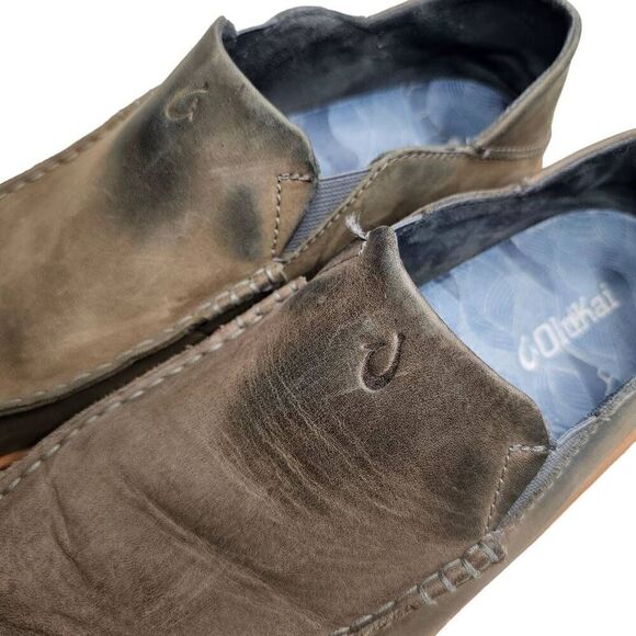 Olukai Mens Leather slip On shoes Size 9.5 - Picture 7 of 13